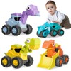 KaeKid Dinosaur Truck Toys for Toddlers, Press and Go Car