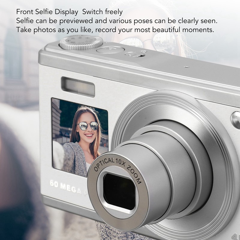 Digital Camera 60MP 4K Ultra HD Dual Screen Auto Focus