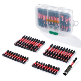 Geinxurn Multi Impact Screwdriver Bits Set, 41pieces Magnetic S2 Steel Multi Phillips/Square/Torx Insert Power Bits Tips and Impact Bit Holder with Storage Box