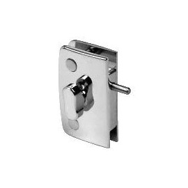 C.R. Laurence 700CBN CRL Brushed Nickel Glass Swinging Door Lock with Indicator for 5/16" to 1/2" Glass