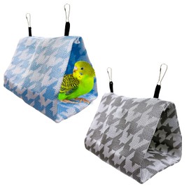 Tfwadmx 2Pcs Bird Tent Parrot Hammock Snuggle Hut Hanging Nest for Cage Sleeping Bed Hideout Cave for Eclectus Parakeet Cockatiels Cockatoo Lovebird
