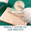 Almohadilla de Práctica de Sutura de Silicona,Kit Práctico de Sutura