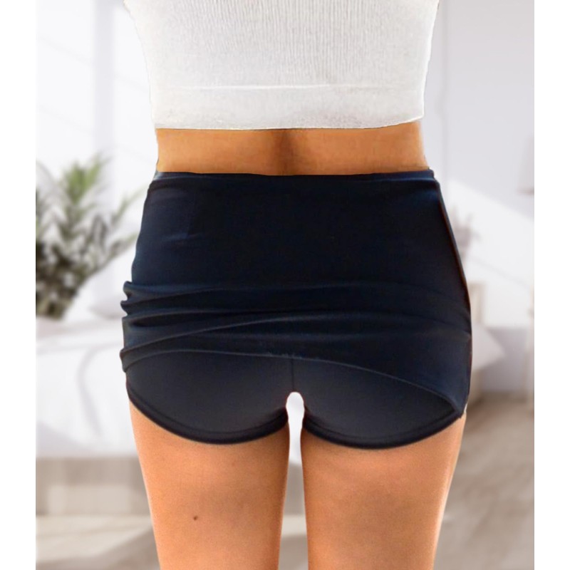 AnotherChill Women's Low Waist Micro Mini Skorts Skirt with Built-in