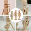 DEARMAMY 6Pcs 12cm Blank Wooden Nutcracker:Unpainted Wooden Nutcracker Christmas Nutcracker
