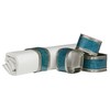 Premier Housewares 1403766 Square Glitter Napkin Rings - Turquoise, Set