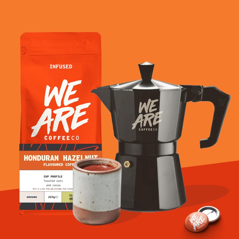 Coffee Ground, 227g Bag Honduras Hazelnut Flavoured Ground Coffee, Arabica,
