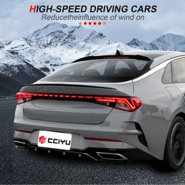 cciyu Roof Spoiler Fits for 2021-2023 5th Gen for Kia K5 Rear Window Roof Spoiler(ABS Glossy Black)
