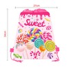 12 Pcs Lollipop Drawstring Non Woven Bag Pink Drawstring Backpack