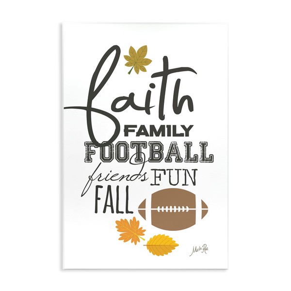 Stupell Industries Faith Family Football Wall Plaque Art Design by