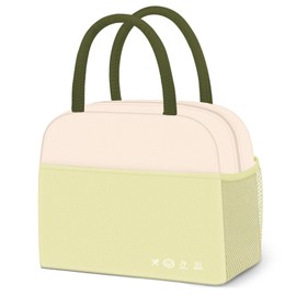DALINDA - Bolsa de almuerzo para mujer, lonchera reutilizable y aislada, bolsa de mano de alta capacidad para viajes, trabajo, picnic