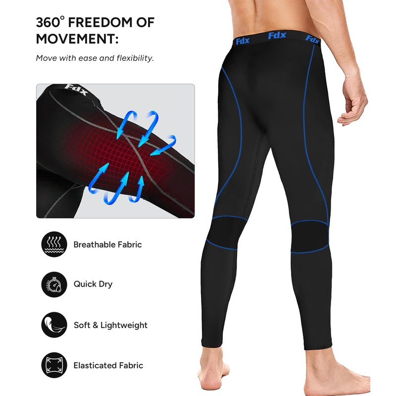 FDX Men Compression Leggings All Season Base Layer Armour Tights