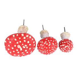 Mushrooms Decor, 3Pcs Mushroom Garden Decor Glow in The Dark Mushroom Decor Luminous Mushroom Statue Decor Micro Landscape