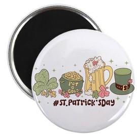 CafePress St. Patrick'S Day Magnets 2.25" Round Magnet, Refrigerator Magnet