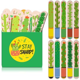 Outus 101 Pcs Cactus Name Flip Sticks Classroom Must Haves Tally Sticks Cactus Name Tags Teacher Student Grouping Flip Stick for Educational and Learning Classroom Supplies