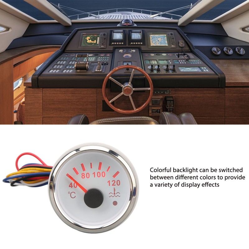 52MM Water Temperature Gauge 40 to 120°C DC9 to 32V