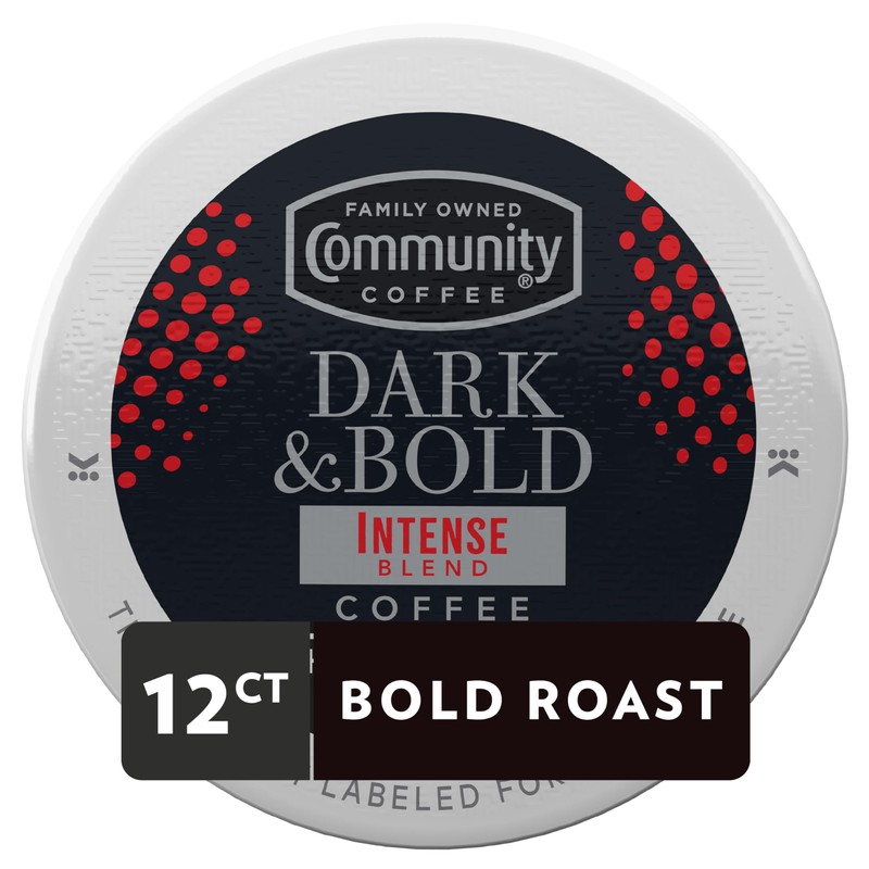 Community Coffee Dark & Bold Intense Blend 12 Count Coffee
