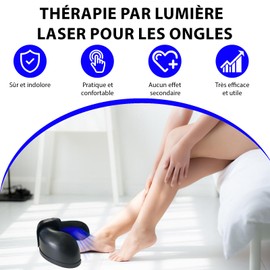 Nagelpilz Laser Gegen Nagelpilz Gerät für Mehrere Fingernägel und Zehennägel Nagelpilz Laser für Beschädigte und Verfärbte Nägel Mit Digitalen Displays und Timing-Funktion (Schwarz)