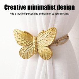 2 PCS Curtain Holdbacks,Resin Magnetic Butterfly Curtain Tie Back Clips for Outdoor Home Office Fixed Curtains