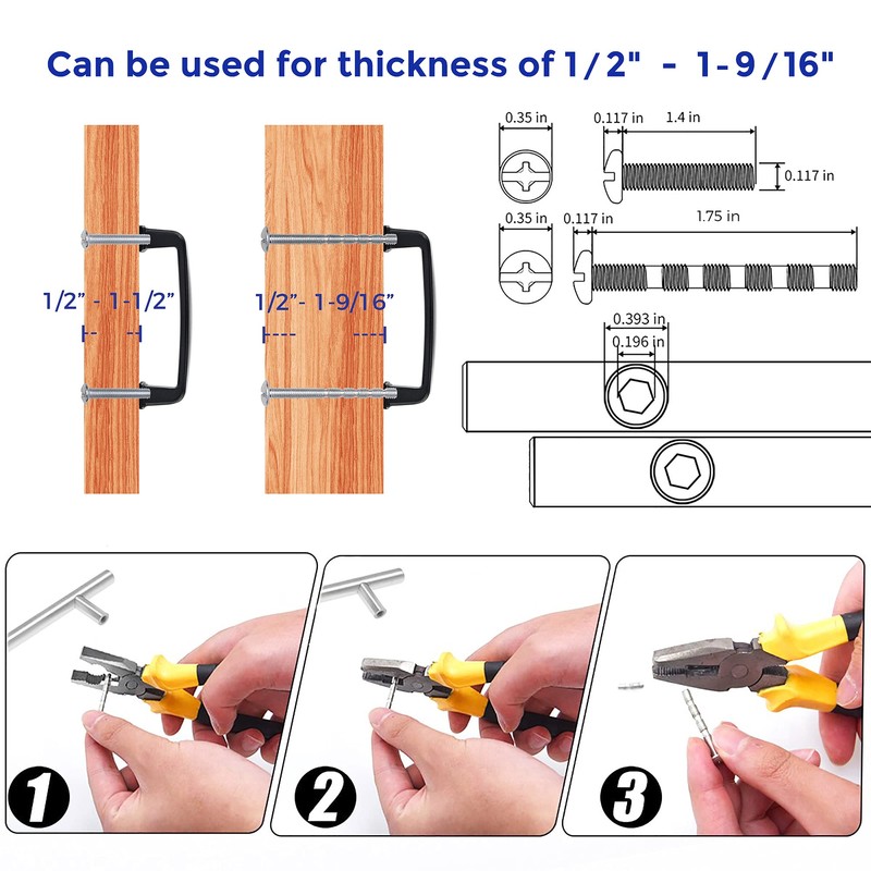 Ravinte 15 Pack Solid 3 Inch Kitchen Cabinet Handles Matte
