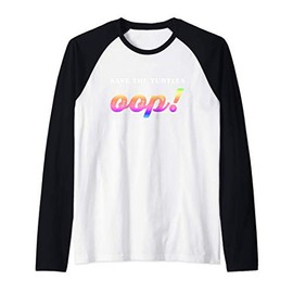 Save The Turtles. Retro 60s vintage Ecology Raglan Baseball Tee