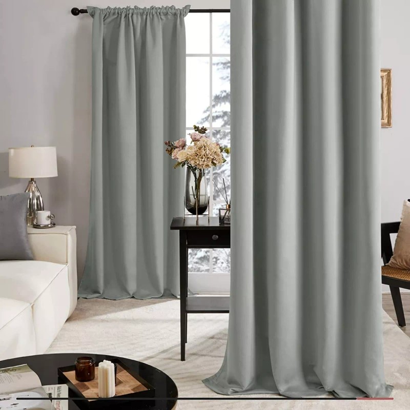 Deconovo Store 2 Cortina Forro Blackout Aislamiento Térmico Ruido 132x214cm