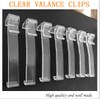 3 Inch Valance Clips, Clear Plastic Valance Clips for Horizontal