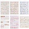 DUOLEIMI Nail Stickers, Flower Tulip, Nail Stickers, 6 Pieces, Nail
