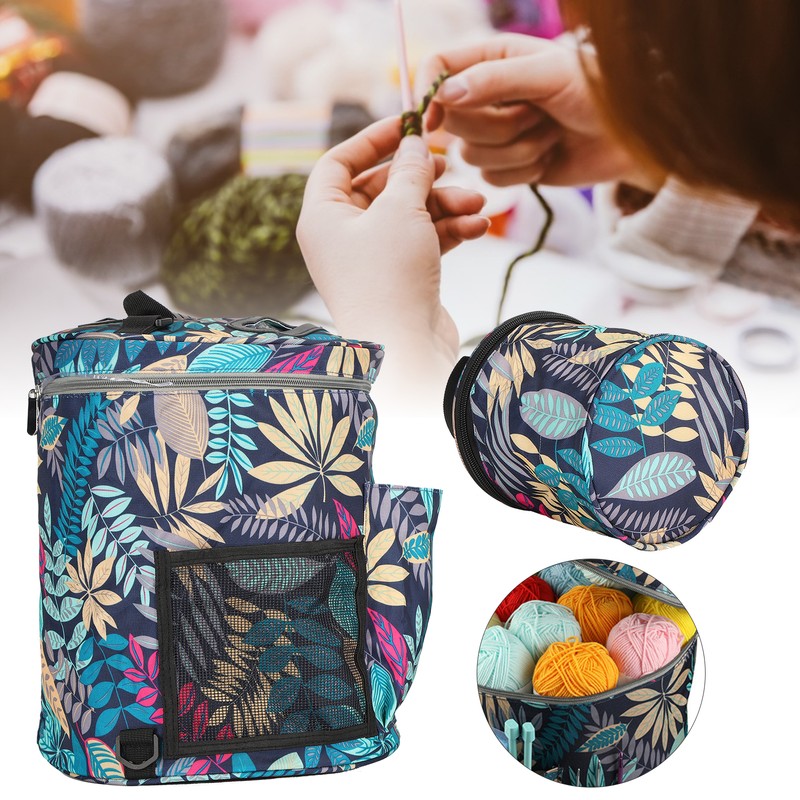 2Pcs Storage Bag 600D Oxford Cloth Printing MultiPocket Hand Strap