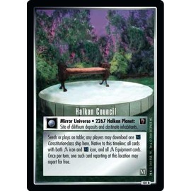 Decipher Star Trek CCG 1E MM Mirror Mirror HALKAN Council 131R