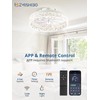 ZMISHIBO Ceiling Fans with Lights, Low Profile Ceiling Fan with
