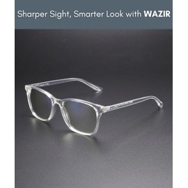 WAZIR TR Blue Light Blocking Glasses For Women/Men, Women Computer Glasses, Gaming Glasses, Retro Square Glasses,Anti Eye strain UV400 Filter Glasses (Square Transparent 05)
