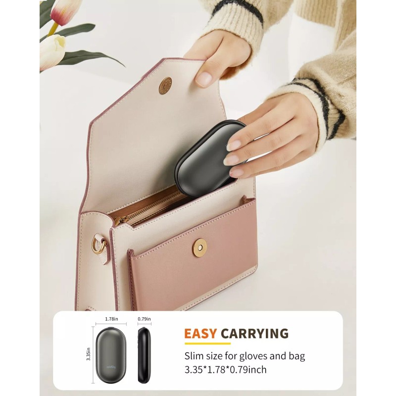 coldSky Portable rechargeable hand warmer, 2-in-1 magnetic ,Type-C interface -