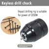 Follde Keyless Drill Chuck Compatible with Milwau-kee, 3/8" Mount 0.8-10mm