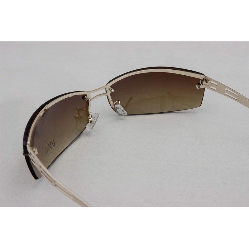 Mukojima PY1219-2 MYS Sunglasses, Square Type, Brown x Silver, Gradient