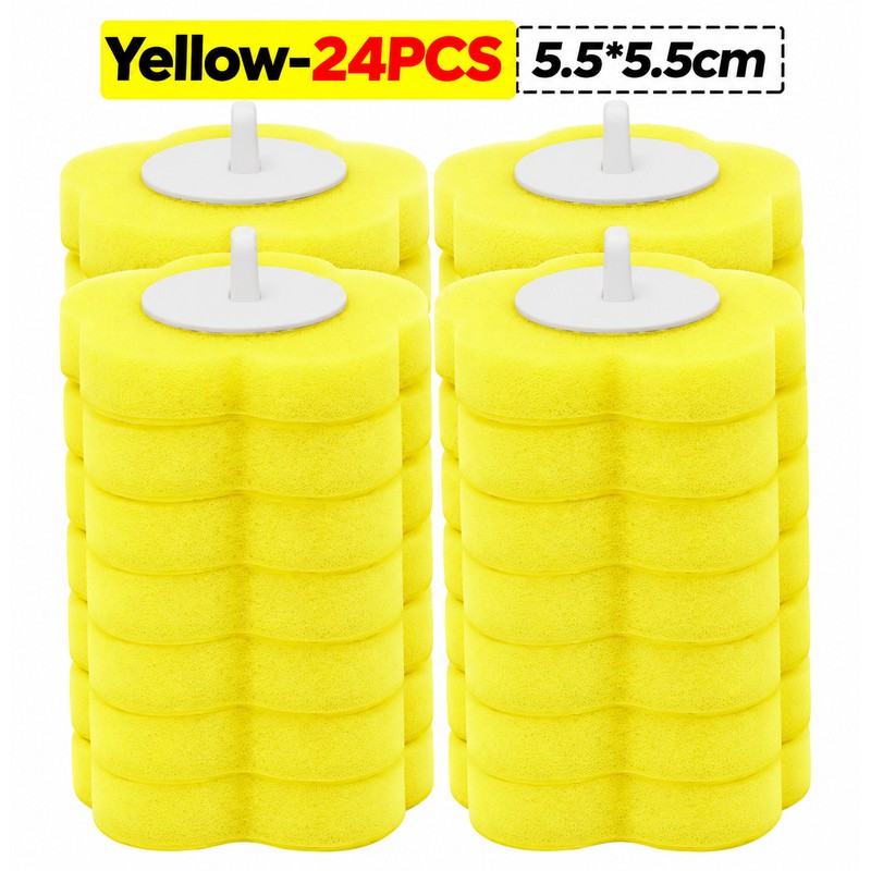 Disposable Toilet Brush Replacement Heads for Bathroom Cleaning – Foam