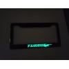 LICENSE PLATE FRAME Glowing Boost Turbo 100% Carbon Fiber License
