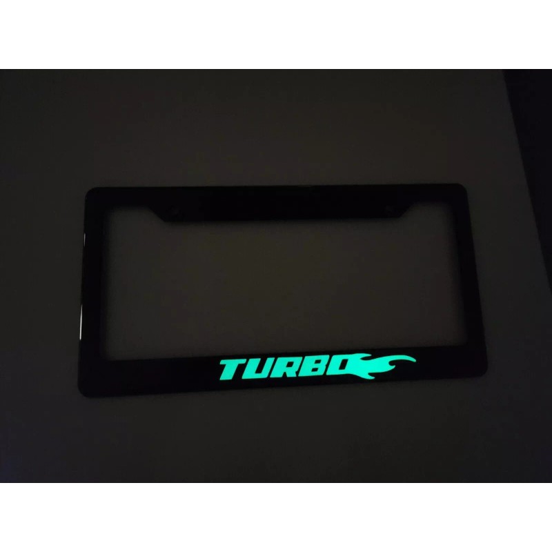 LICENSE PLATE FRAME Glowing Boost Turbo 100% Carbon Fiber License