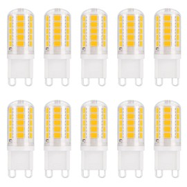 DiCUNO G9 LED Bulb 40W, Natural White 4000K, 400LM, G9 Bi-pin LED Bulbs for Chandelier Light, Non-dimmable, G9 Halogen Bulb Replacement for Pendant Light, Home Lighting, Pack of 10