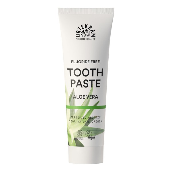 Urtekram Flouride Free Aloe Vera Toothpaste - Vegan - Organic