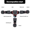 Piuluvor® IP68 Cable Connector Waterproof 3-Pin T-Shape Connection Sleeve Earth