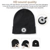 LED Beanie Hat with Headphones Wireless Black Musical Knitted Cap