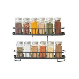 Spectrum Diversified Store A84010 Yumi 2-Tier Spice Rack, Black