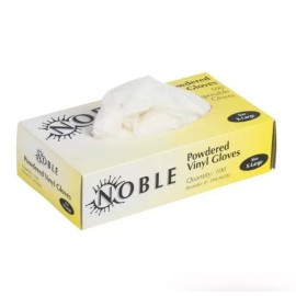 Noble 100 NOBLE POWDER  VINYL GLOVES  SIZE X-LARGE