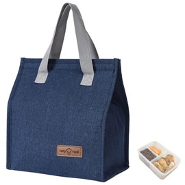 Cool Bag, Cooler Bag, Lunch Bags for Women Men, Insulated Picnic Lunch Bag, Lunch Bag Tote, Cool Bag Portable Lunch Box, Ladies Lunch Tote Bags for Work, Foldable Cool Box for Camping(Navy Blue)