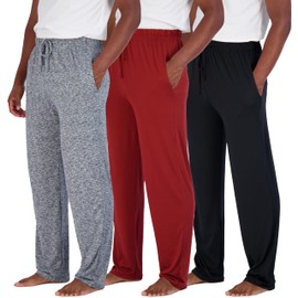 3 Pack:Men's Pajama Pants Cotton Soft Pajamas Men Flannel Bottoms Pj Gift Loungewear Lounge Pants Sleepwear Christmas Summer Pockets lightweight Pijamas Para Hombres Knit Woven Sleep-Set 6, L