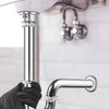 Universal Sink Siphon Set, Chrome Pop-Up Drain Fitting with Overflow,