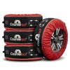 Counteract Tire Cover 4 Pack - Black & Red Oxford