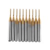 10pcs 1 mm Carbide Square End Mill Titanium Coated Engraving