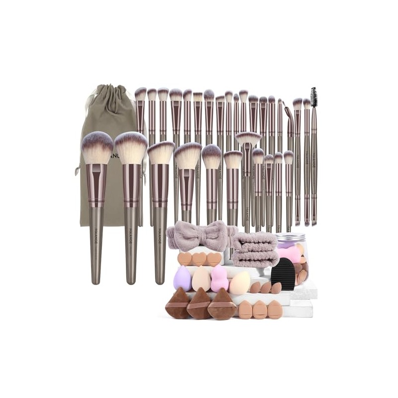 MAANGE Brochas de Maquillaje 51 Piece Set de Brochas para