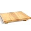 Bucherry Wood Butcher Block Cutting Board with Feet for Kitchen,